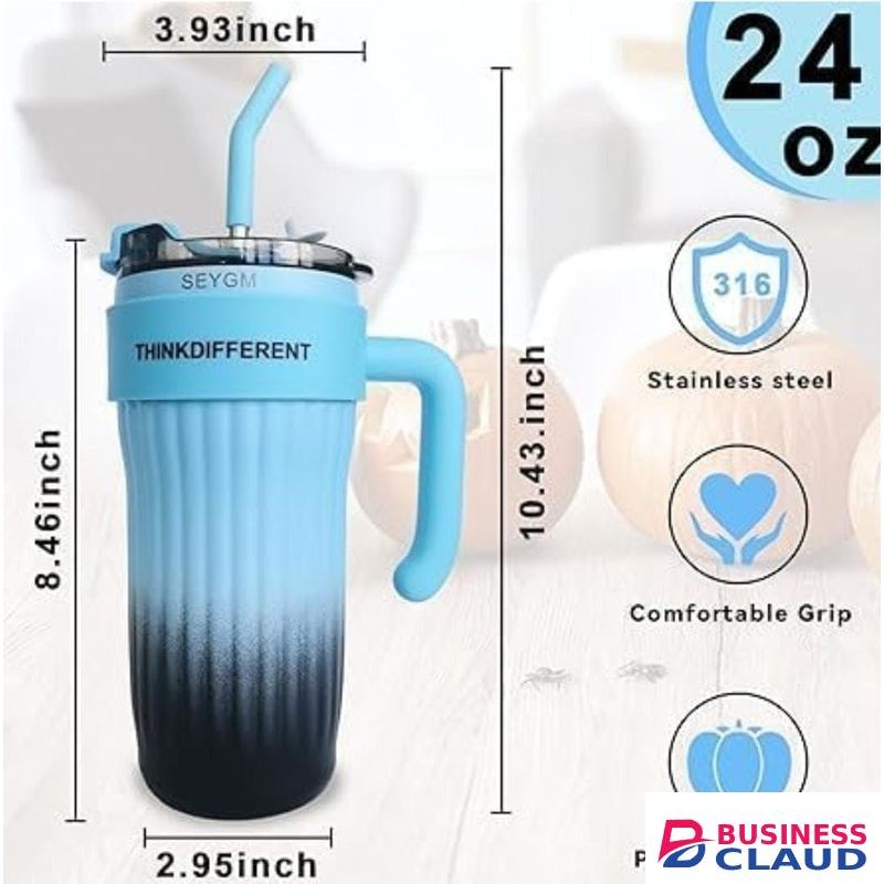 Premium 550ml Insulated Coffee Cup with Handle – 304 Stainless Steel Vacuum Flask