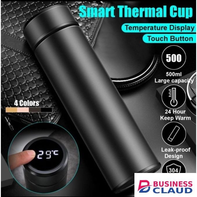 500ml Stainless Steel Vacuum Flask with Digital temperature display Screen Thermometer Thermocup