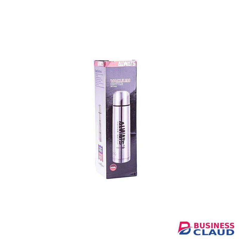 Stainless Steel Vacuum Flask - 0.5 Litre - Silver