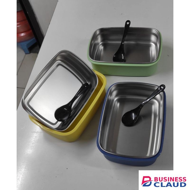 Leak Proof Steel Food Containers, Lunch Box For Kids, 304 Food Grade Stainless Steel Dinnerware, Snack Box Bento Box For Students
