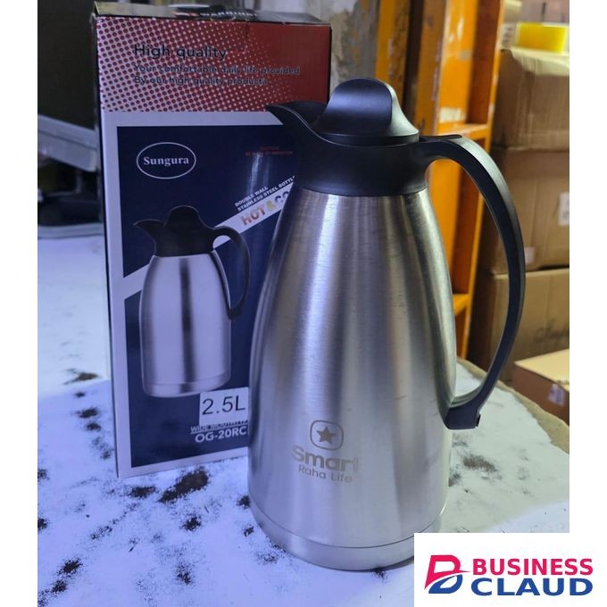 SUNGURA 2.5L Double Wall Stainless Steel Thermos Flask, Hot & Cold