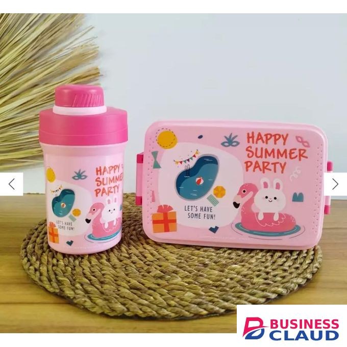 1 Set of Kids Snack Box + Drink Water Bottle