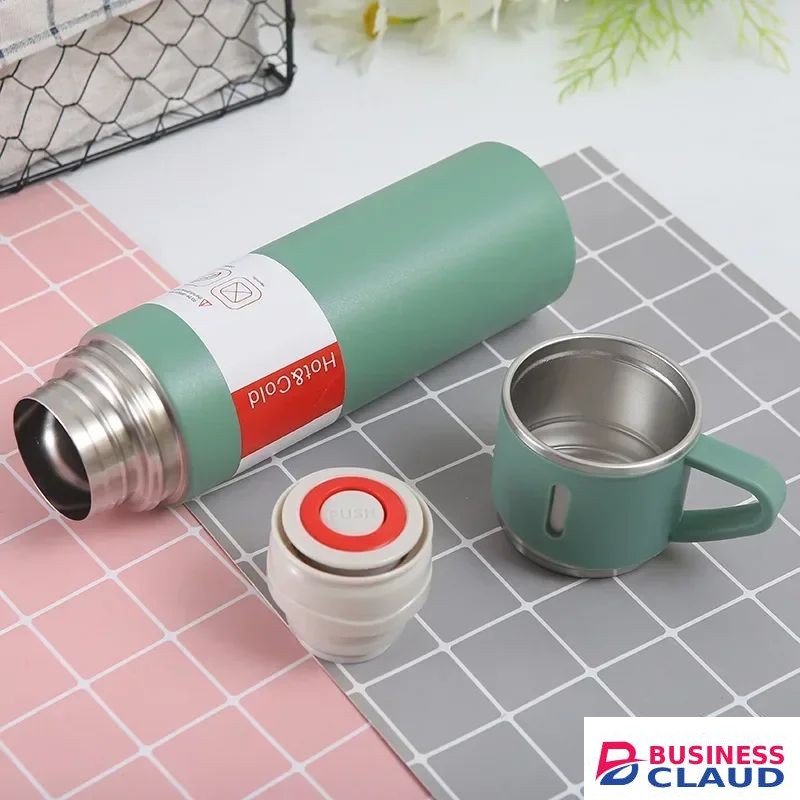 Leakproof Lid Vacuum Water Bottle And Thermos With 3-Cups Gift Pack