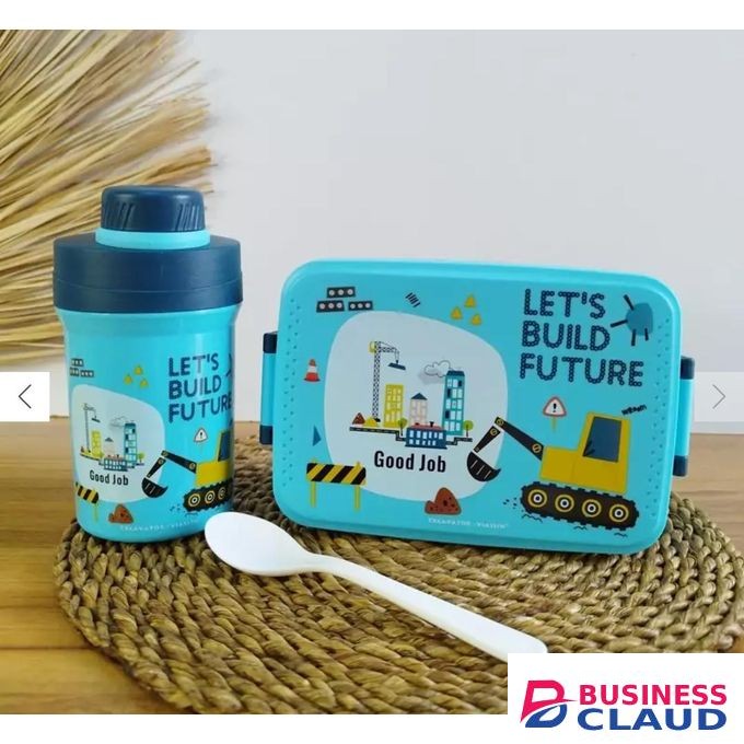 A Set of Kids Snack Box & Water Bottle