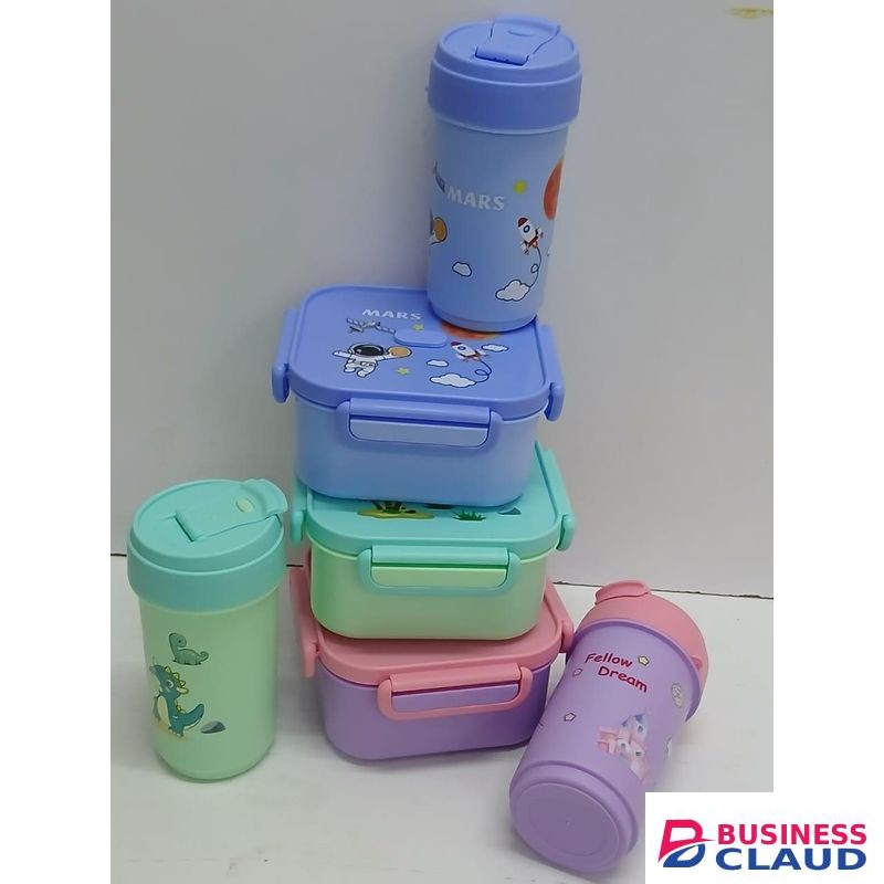 2-in-1 Gift Pack Snack Set – 1000ml Snack Box + 500ml Water Bottle BPA-Free Plastic