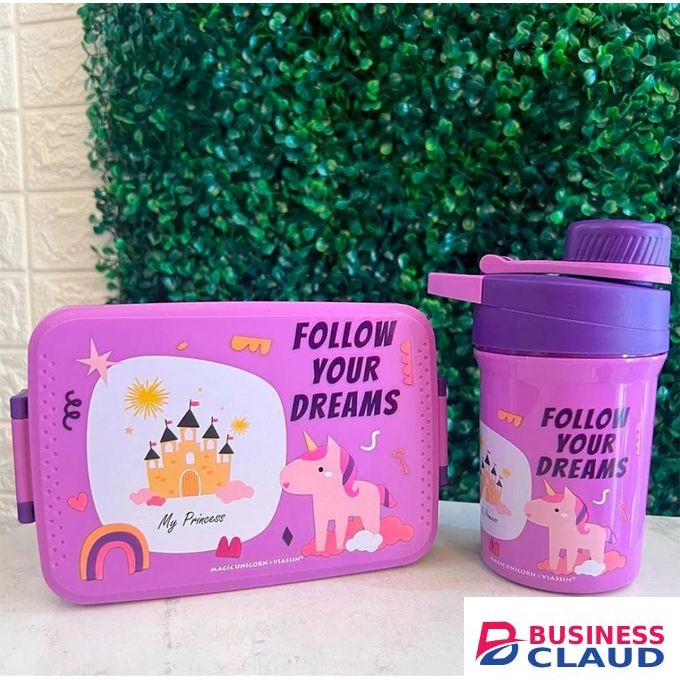 1PC Snack Box / Lunch Box + 1 Water Bottle