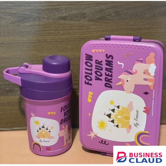 1PC Snack Box / Lunch Box + 1 Water Bottle