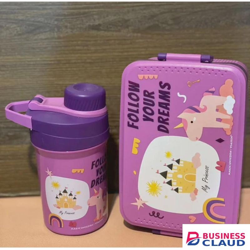 1PC Snack Box / Lunch Box + 1 Water Bottle