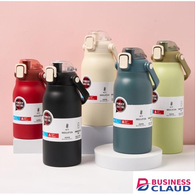 Stainless Steel Double Wall Vacuum Insulated Travel Portable Thermal Flask 1L & 1.3L