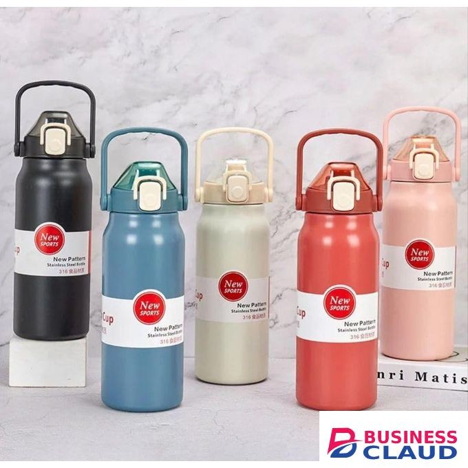 Stainless Steel Double Wall Vacuum Insulated Travel Portable Thermal Flask 1L & 1.3L