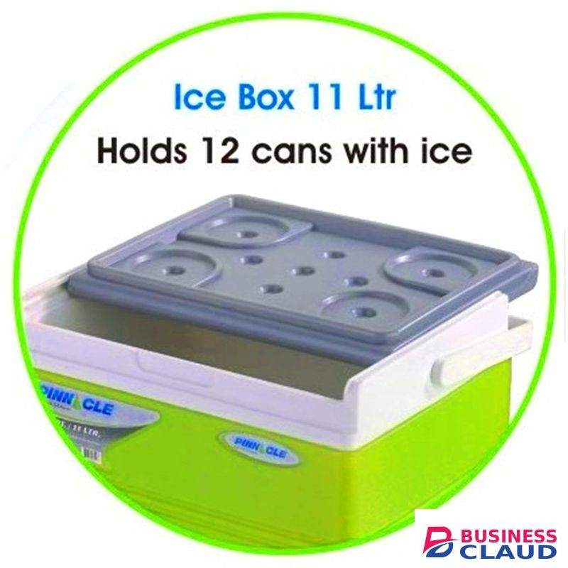 Pinnacle Cooler Box 11L Chiller Cool Box Portable For Ice / Medicine / Ice Pop Picnic Travel Hiking 48Hr Cool Hold 12 Cans With Ice Or 2x2 Litre Bottle Horizontal