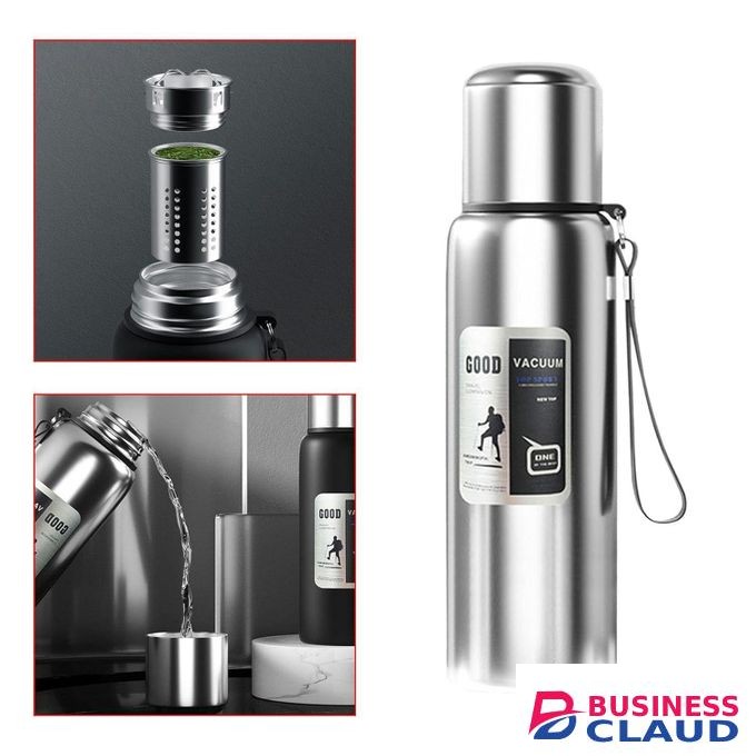 316 Large Capacity 600ML Stainless Steel Thermos Bottle, All-Steel Vacuum Tea and Water Separator Cup