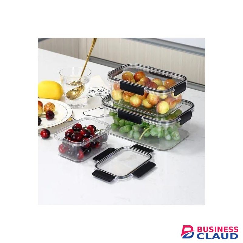 Hot sale Multicolour Clear Acrylic Food Storage Containers Set – 3 Pieces