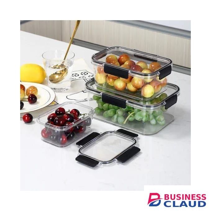 Hot sale Multicolour Clear Acrylic Food Storage Containers Set – 3 Pieces