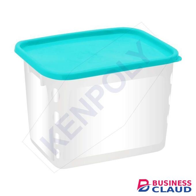Kenpoly Food Mate No.3 Plastic Food Container 4L – Square Storage Box with Lid, Kitchen Organizer