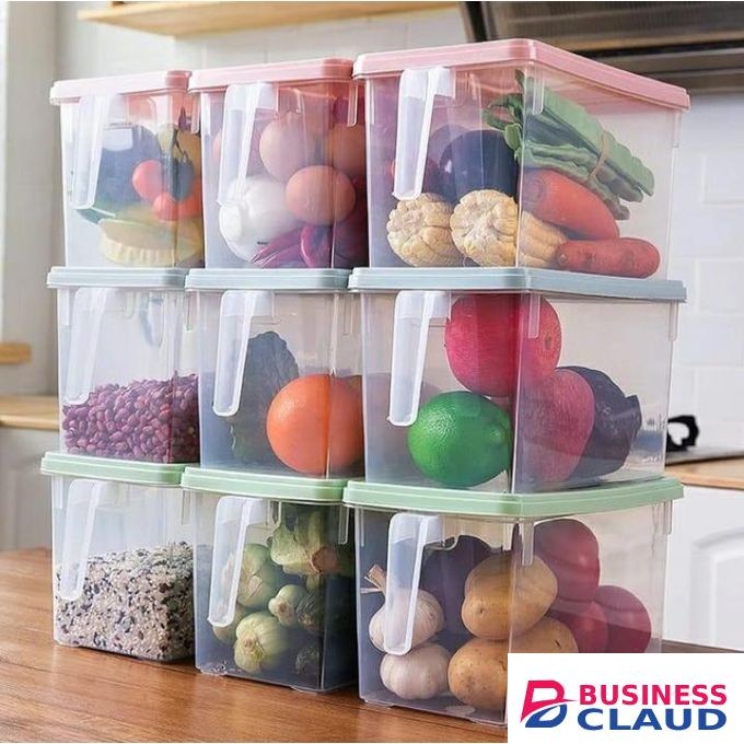 Adix Cereal plastic Container With Lid And Handle.Green, Pink