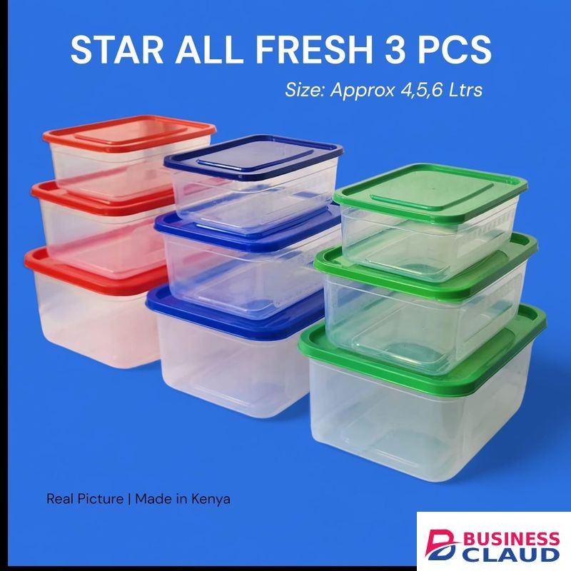 Adix 3 pcs multipurpose fridge containers