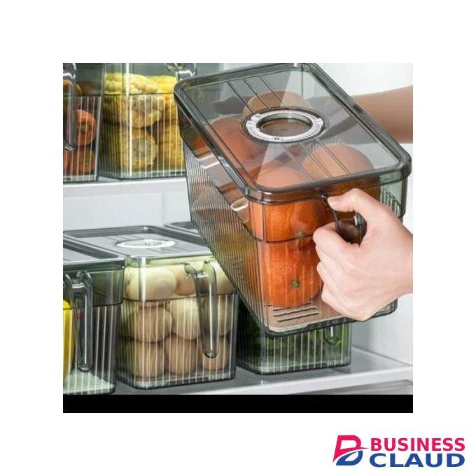 3.5l acrylic fridge storage organizer with handle