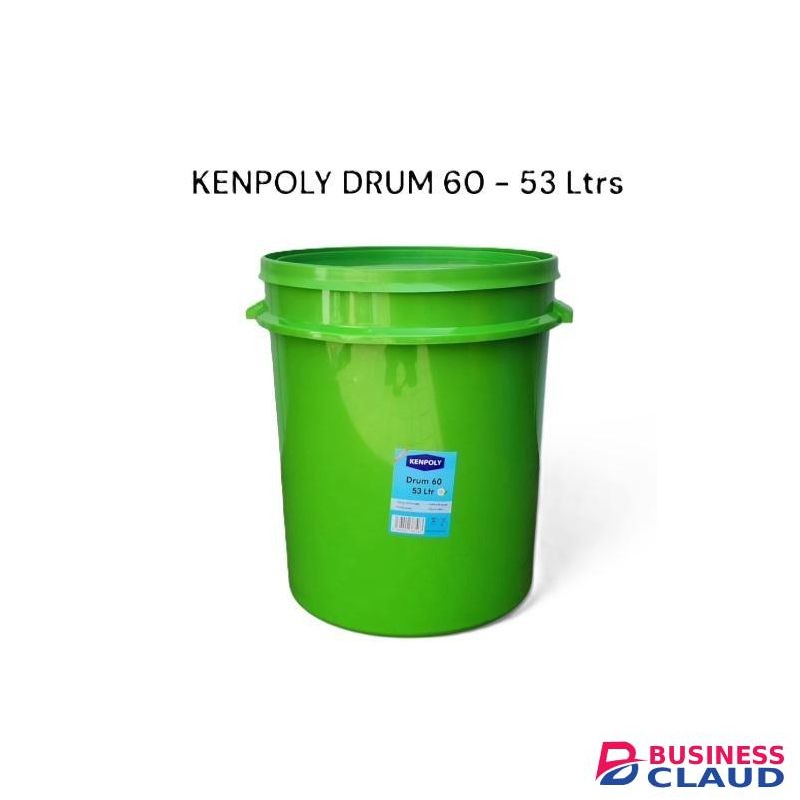 Kenpoly Plastic Drum – 60 Litres Heavy Duty Multipurpose Storage Drum GREEN