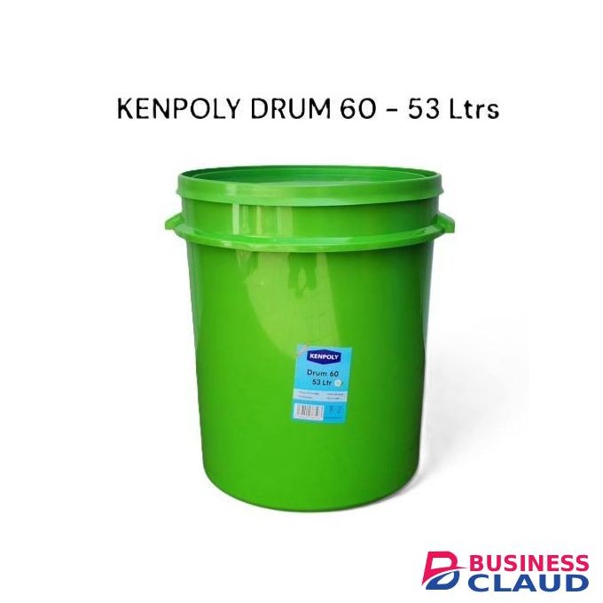 Kenpoly Plastic Drum – 60 Litres Heavy Duty Multipurpose Storage Drum GREEN