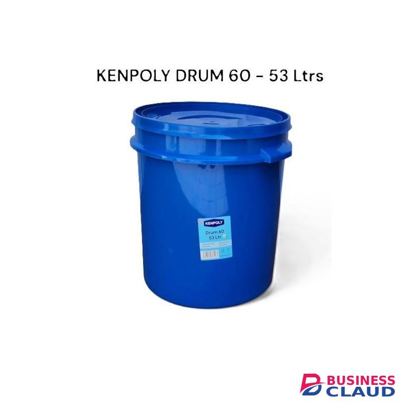 Kenpoly Plastic Drum – 60 Litres Heavy Duty Multipurpose Storage Drum BLUE