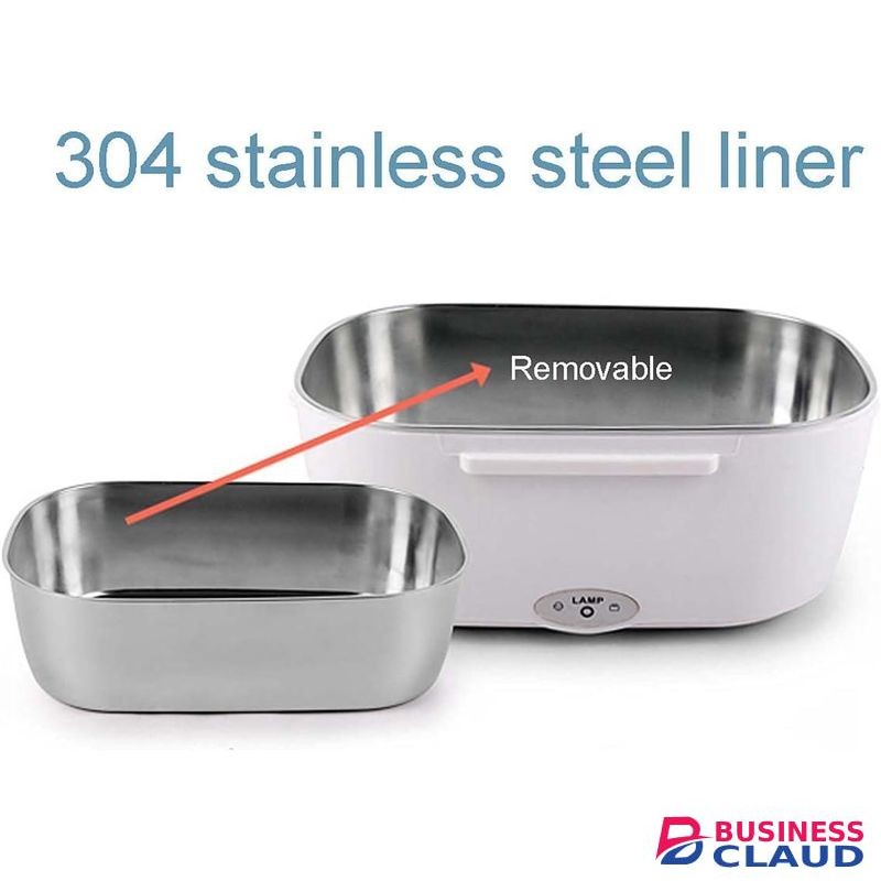 Portable Electric Lunch Box with Stainless Steel Interior