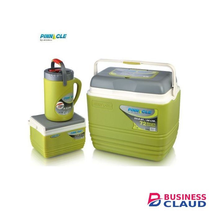 Pinnacle 3 In 1- (32L,4.5 L Cooler Box & 2.5L) Thermos -Green