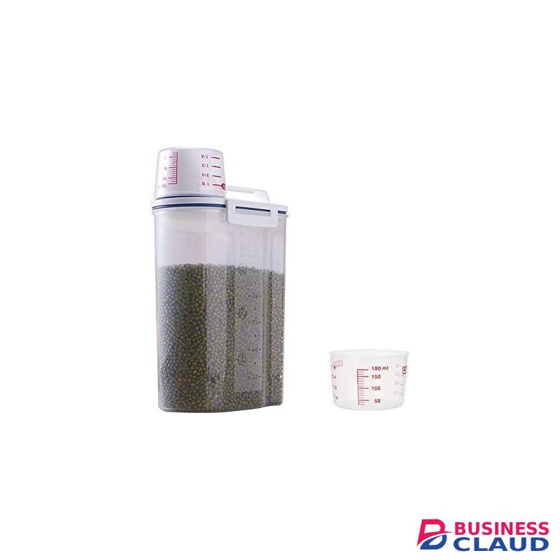 Airtight Cereal Storage Containers,Rice Cylinder with Pour Spout Measuring Cup Locking Lid