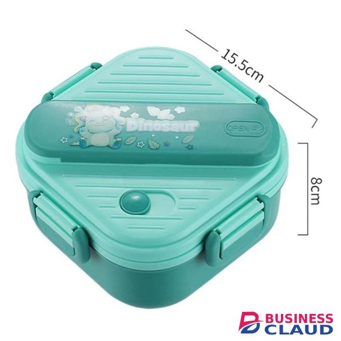 Bento Children's Double Layered Leakproof BPA Free Cartoon Lunch Box with Cutlery Set 800ML