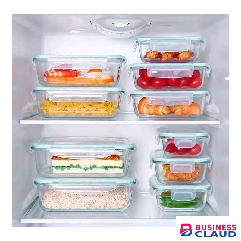 3 in 1 snacks storage box set transparent top lid