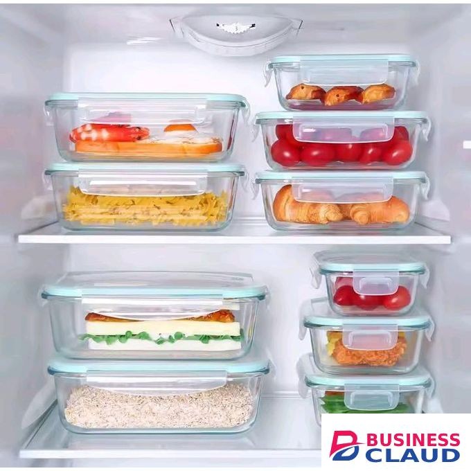 3 in 1 snacks storage box set transparent top lid