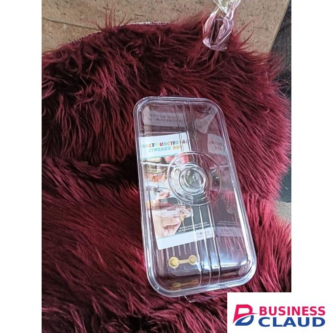 Transparent food storage container with lid