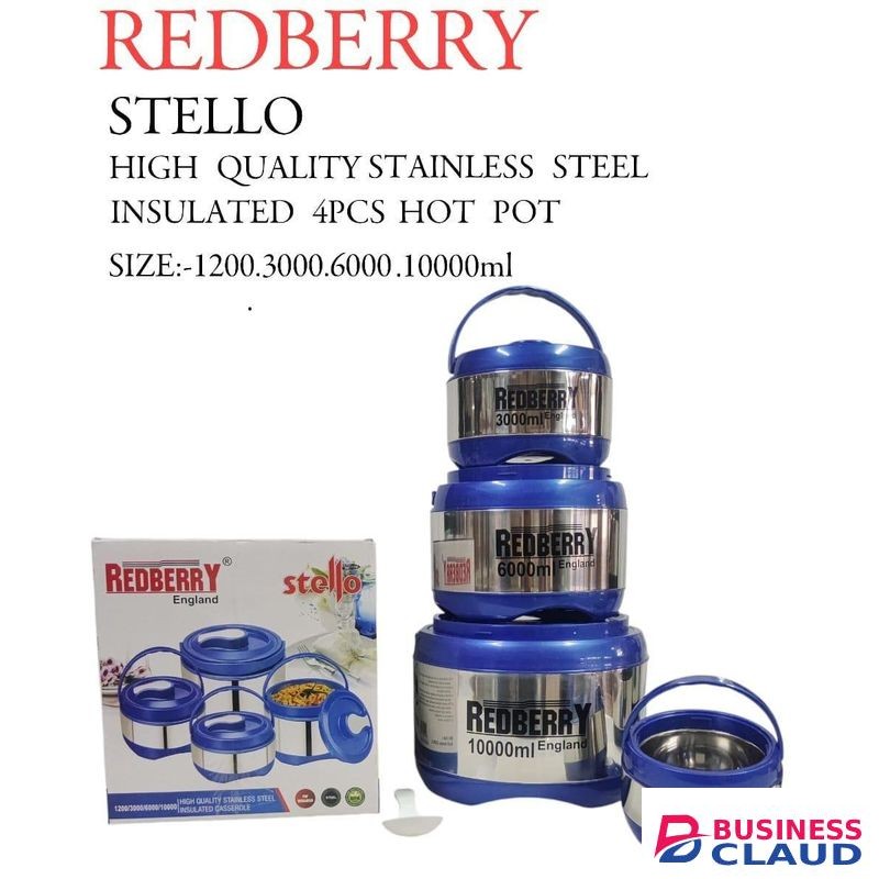 Redberry Jumbo Stello Insulated Hot pots 1.2 litres 3 litres 6 litres 10 litres