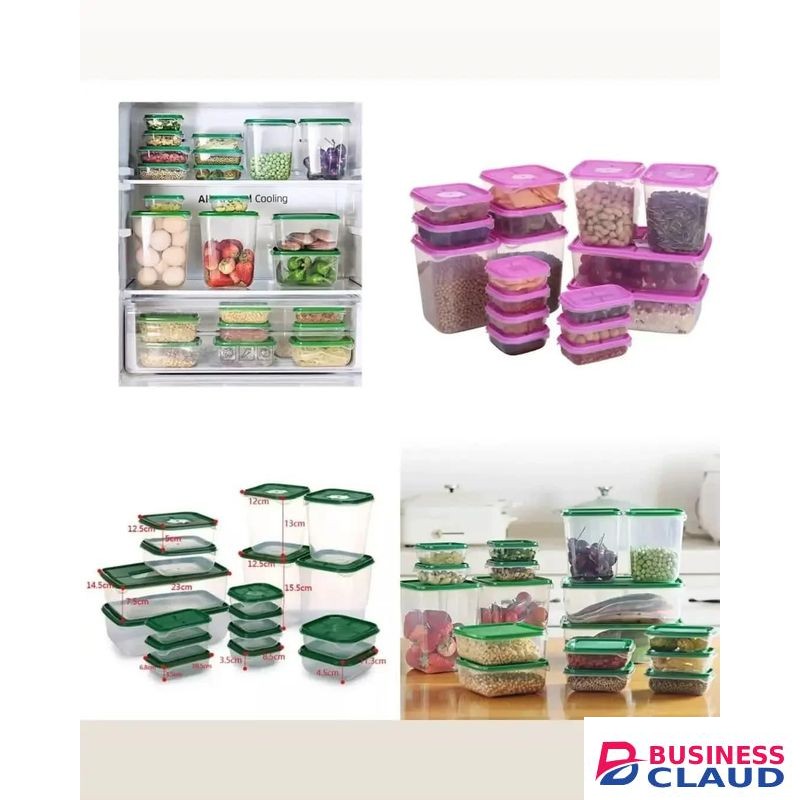17pc Plastic Storage Containers Set