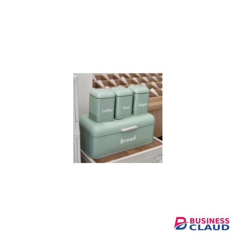 Bread Bin with Three Canister Set – Multipurpose Nordic Style Storage (RANDOM COLOUR)