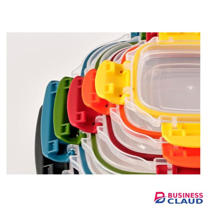 Dunya Plastik Orange Rectangular Storage Container Set - EU import
