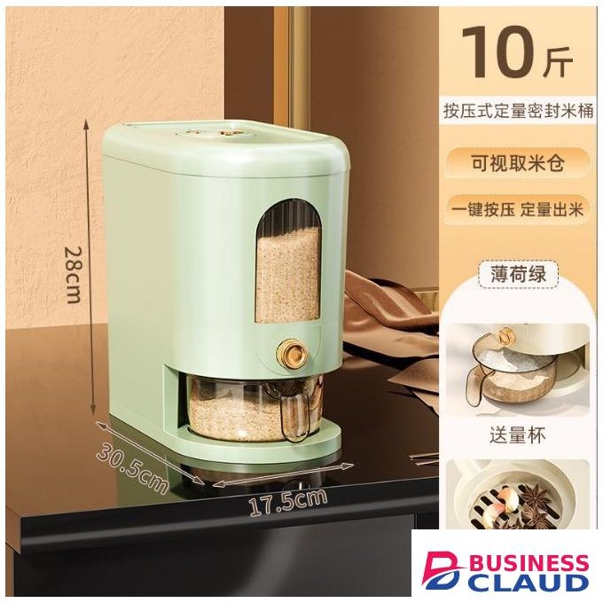 5L Large Rice Storage Box with Sealed Lid for Home Use, Moisture Proof and Anti-Mosquito Food Container for Rice, Cereals, Grains, Dry Food Storage, Durable and Easy to Clean