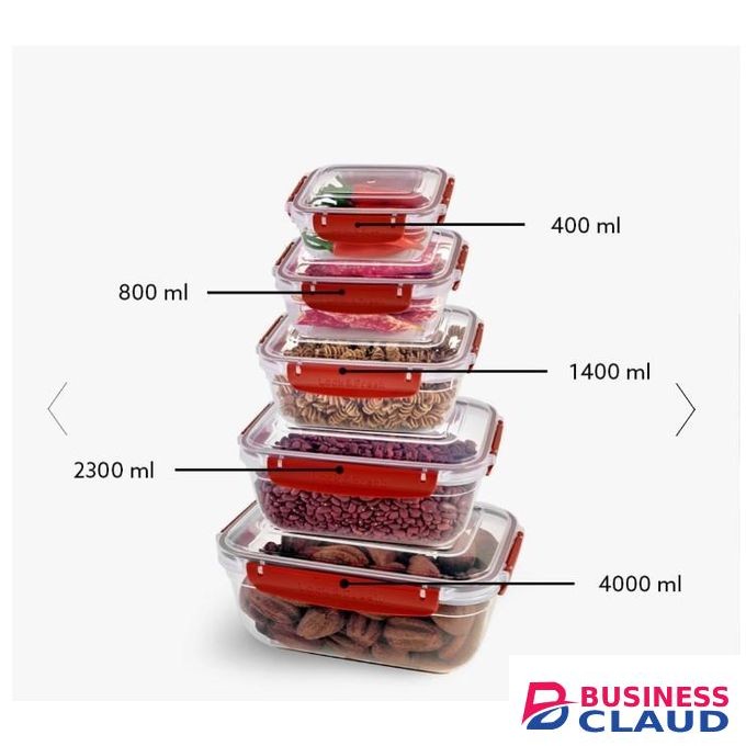 Dunya Plastik Red Rectangular Storage Container Set - EU import