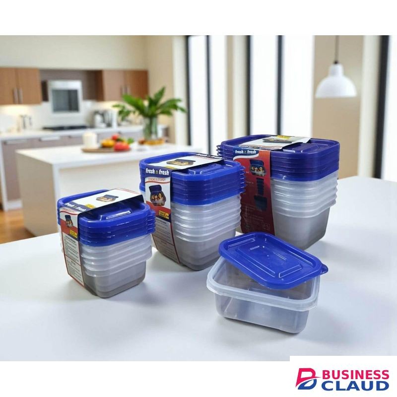 Multipurpose Plastic Food Storage Containers with Lids – 6 Piece Set - 150ML