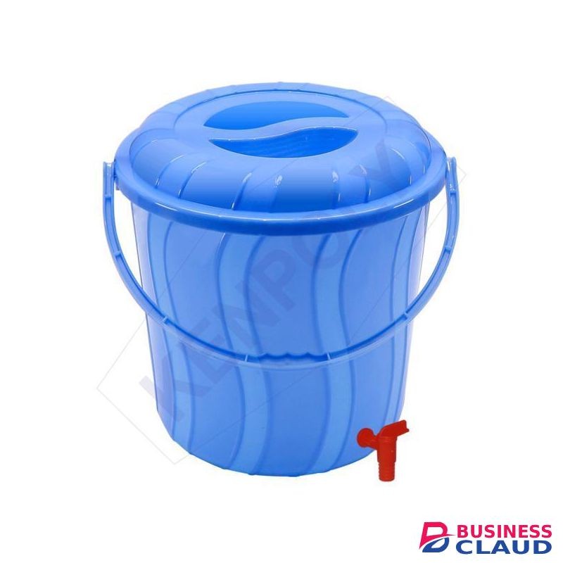 Kenpoly Frosty Food Bucket with Lid 20L Airtight Storage Container for Kitchen, Shop & Bulk Foods