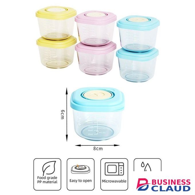 Baby Food Storage Containers – 6 Piece Set
