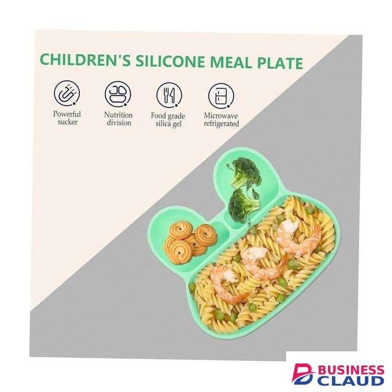Baby/toddler silicone stickie plate SNACK BOWL WITH PARTITIONS