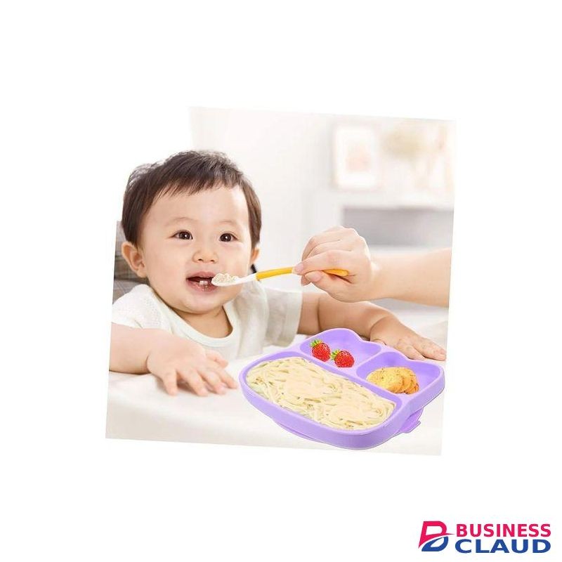 Baby/toddler silicone stickie plate SNACK BOWL WITH PARTITIONS