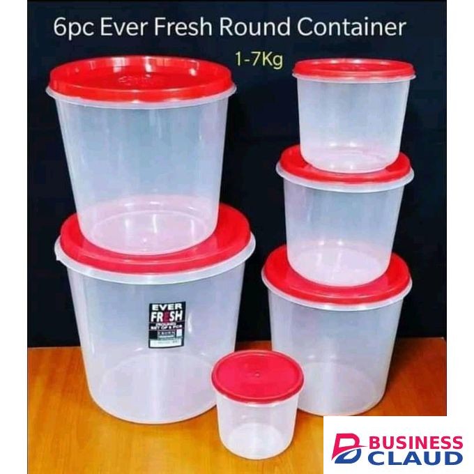 Ever Great 6pcs round storage container