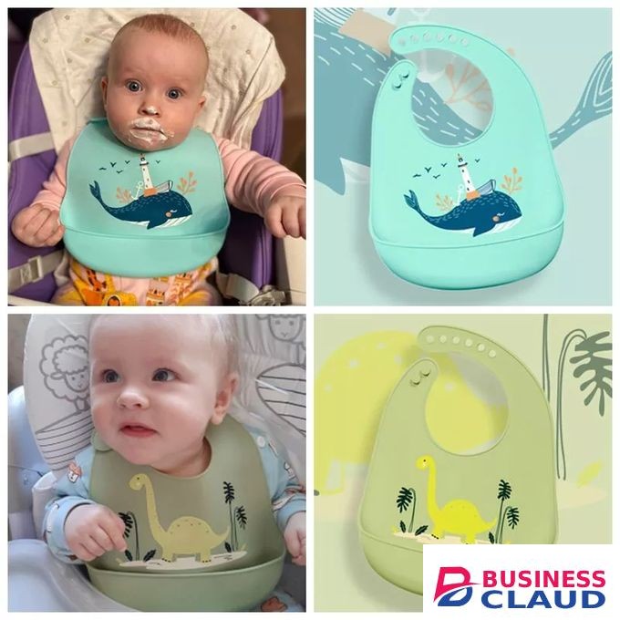 Adorable Waterproof Infant Silicone Bibs