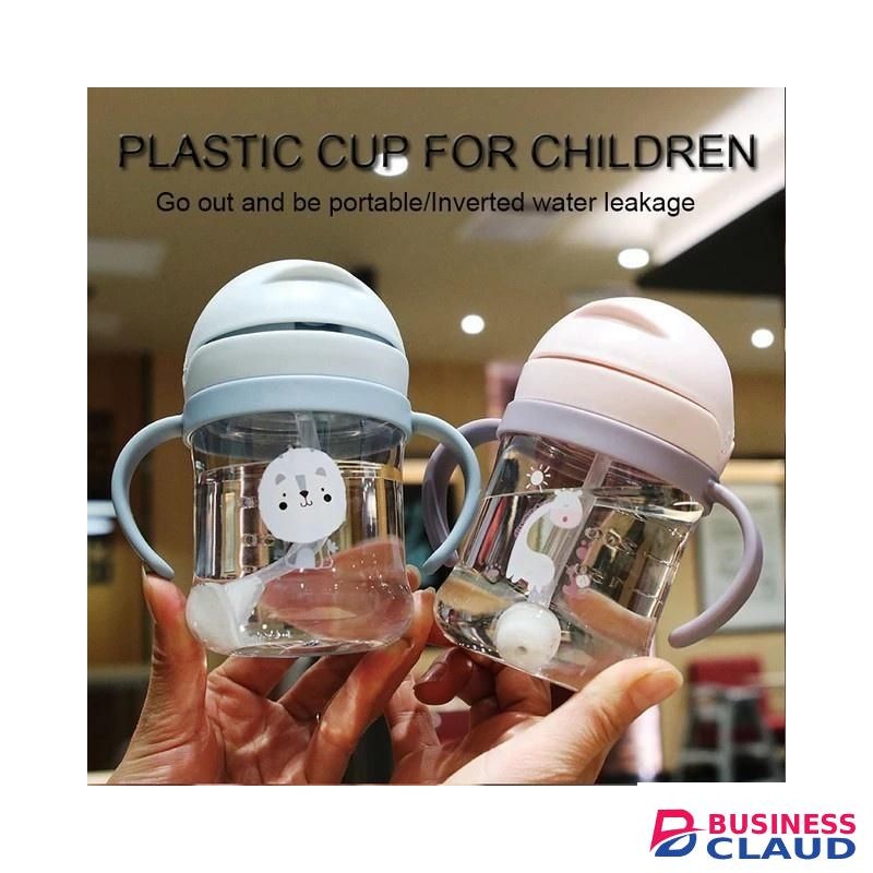 250ml Baby Learning Cup with Gravity Ball Straw - Leak-Proof Anti-Choke Training Water Bottle - Non-Spill Sippy Cup with Dual Handles for Infants and Toddlers