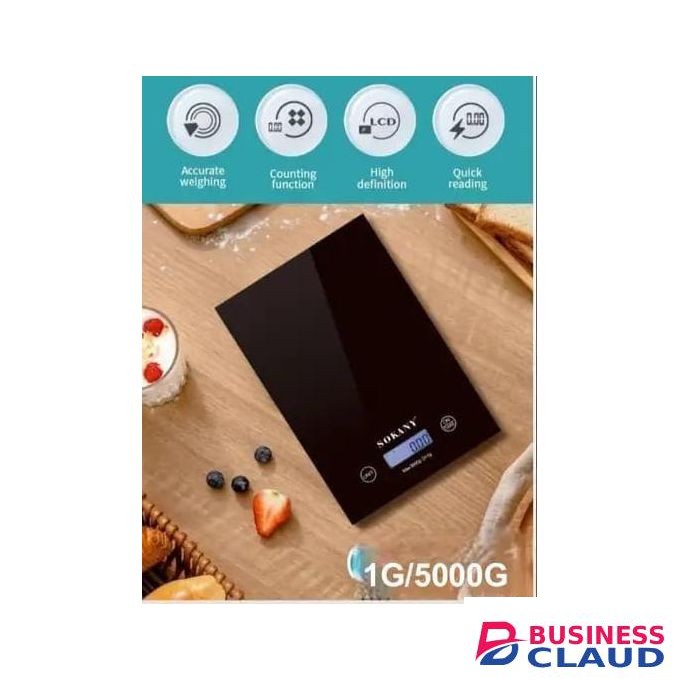 Sokany Digital Kitchen Scale 1g-5kg - Kitchen Tool For Meal Preparation, Baking- Electronic Scale 1g To 5000g / 5kg