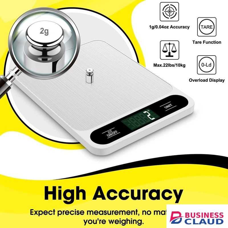 TIMBUTUS Portable High Precision Kitchen Food Weighing Scale 10KG/1g