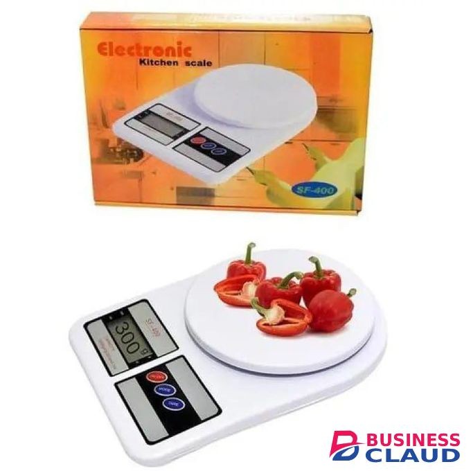 10000g LCD Digital Kitchen Tool Food Weighing Scales -White