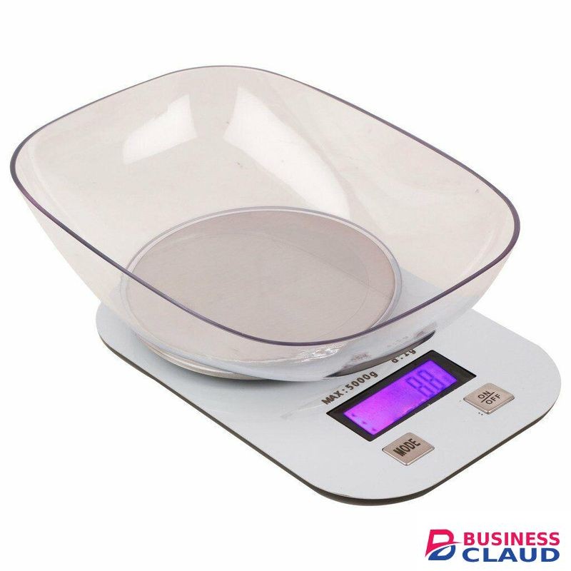 Digital Kitchen Weighing Scale & Food Weight Machine for Health, Fitness, Home Baking & Cooking with a Bowl